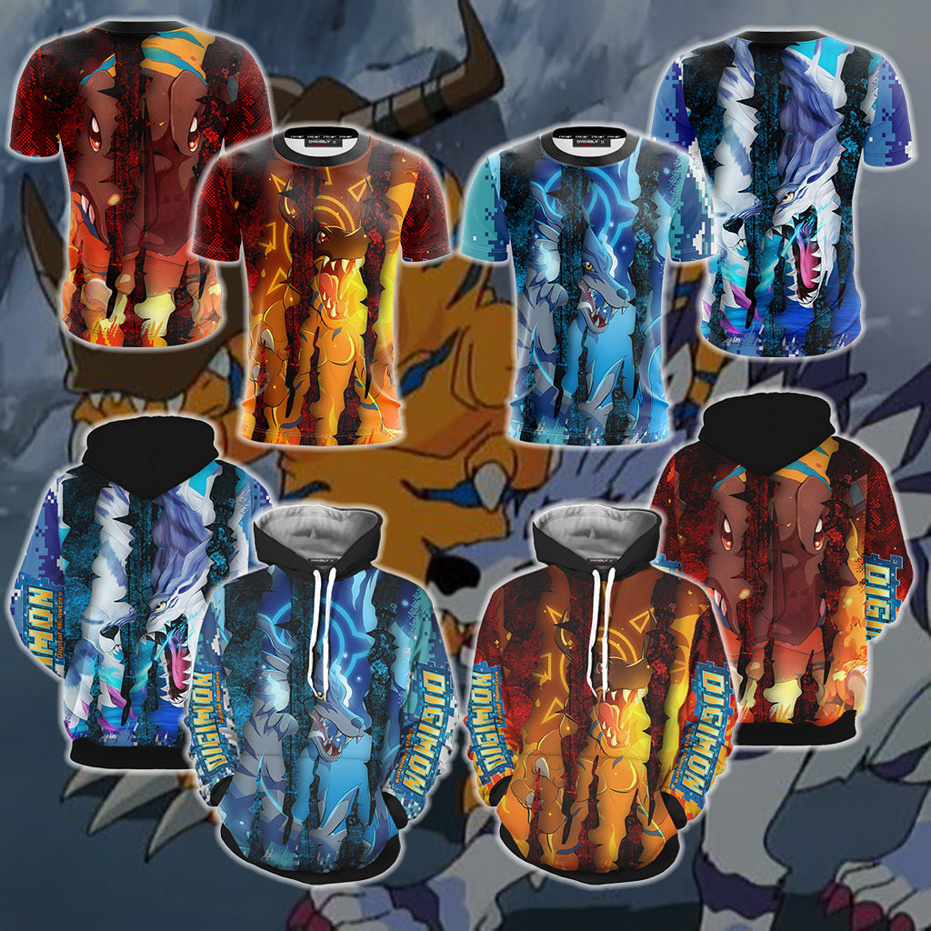 Digimon - Garurumon New Unisex 3D T-shirt