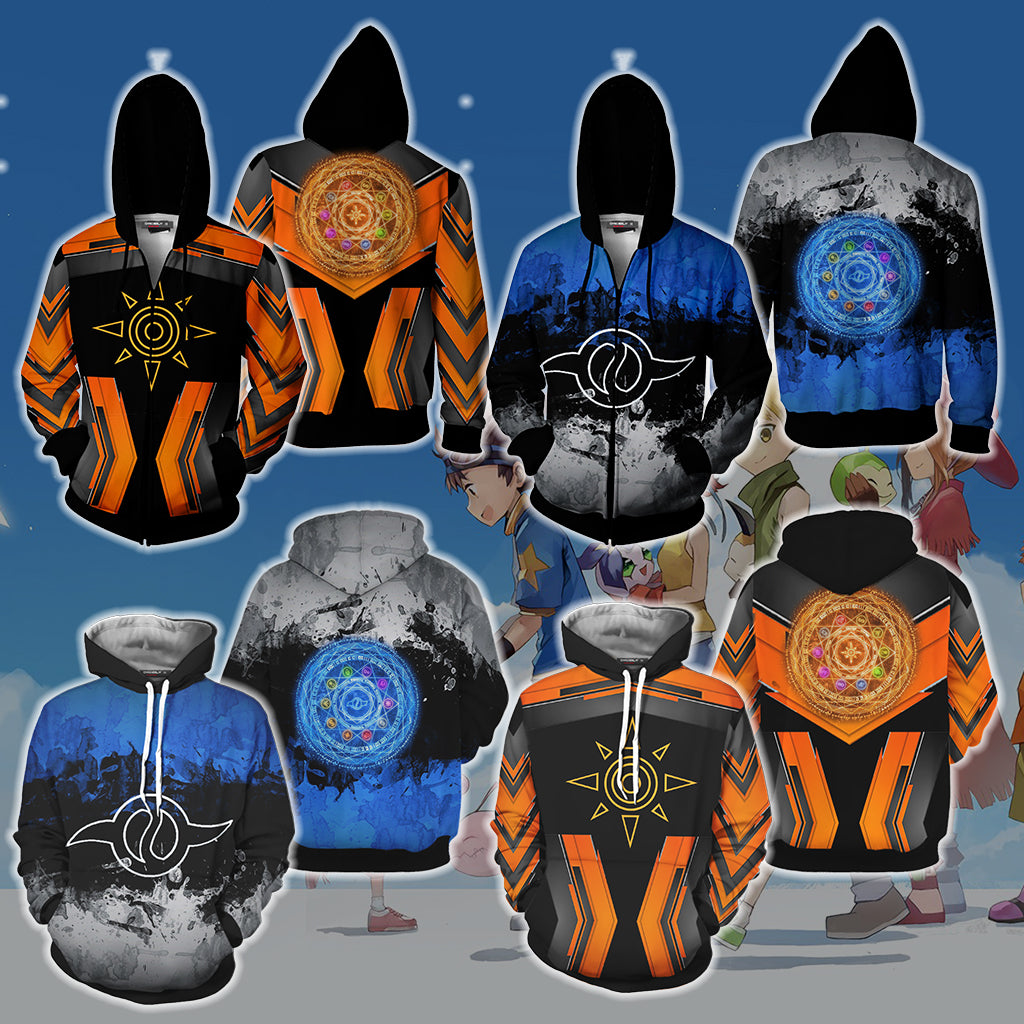 Digimon The Crest Of Friendship New Look Unisex 3D Beach Shorts