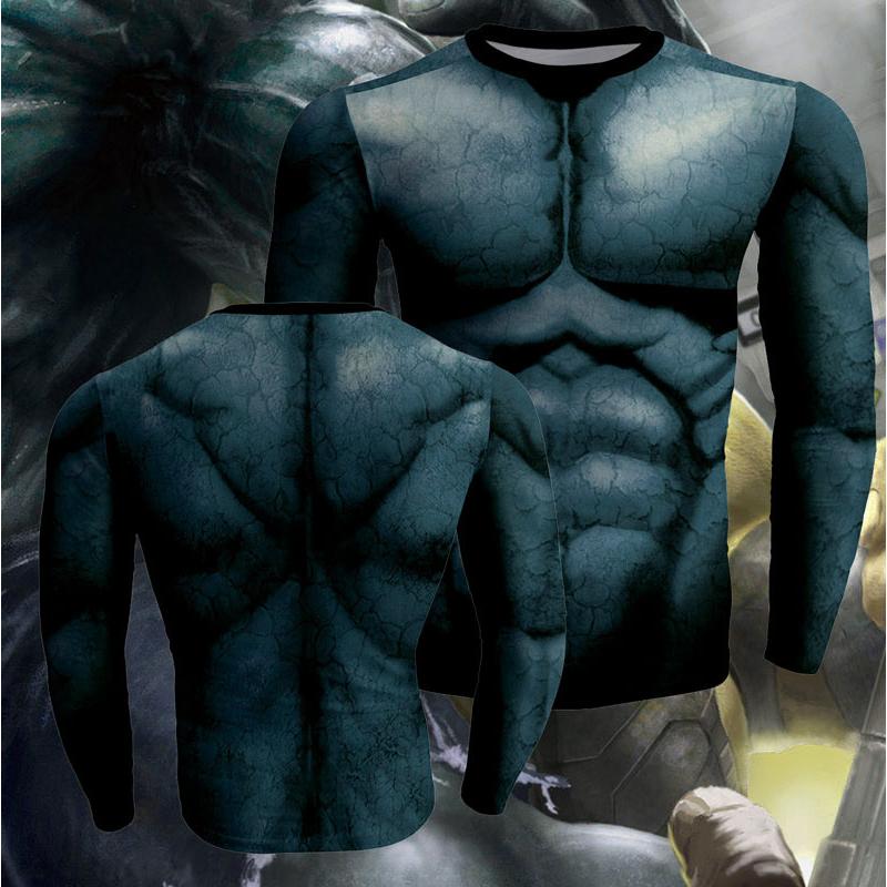 The Incredible Hulk Cosplay Long Sleeve Compression T-shirt US/EU XXS