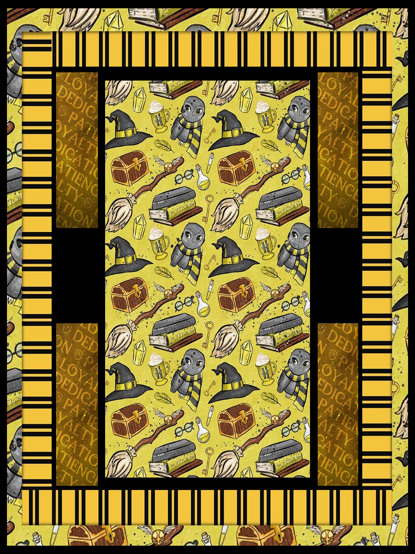 Harry Potter Hufflepuff 3D Bed Set