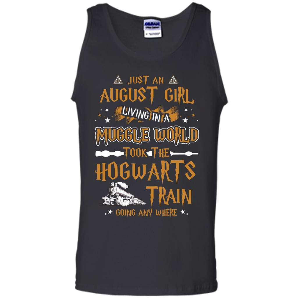 Harry Potter T-shirt Just An August Girl Living In A Muggle World Black S
