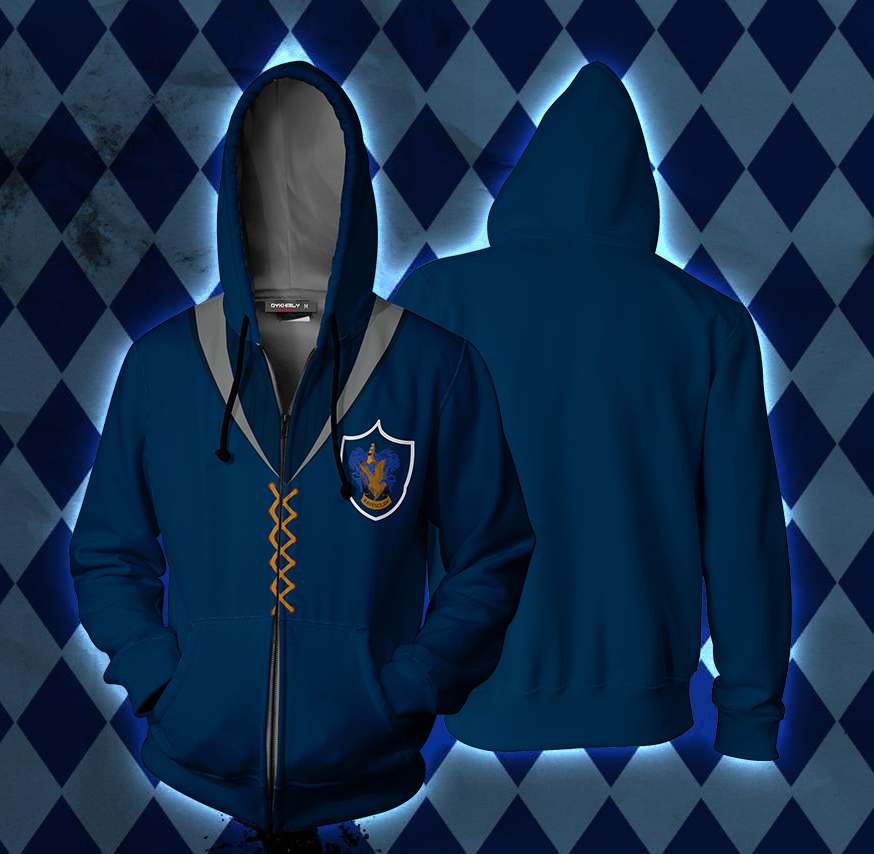 The Ravenclaw Quidditch Team Harry Potter Zip Up Hoodie S