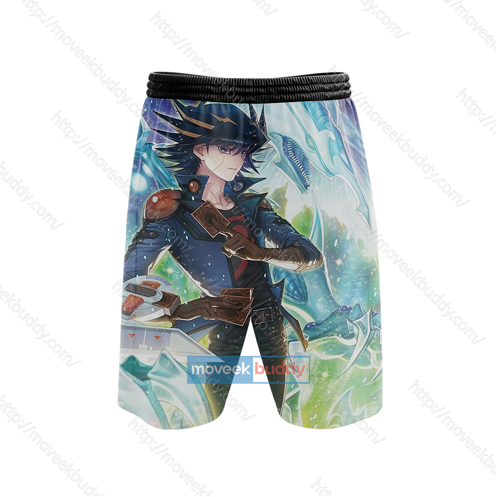 Yu-Gi-Oh! Yusei Fudo and Stardust Dragon Cosplay Beach Shorts