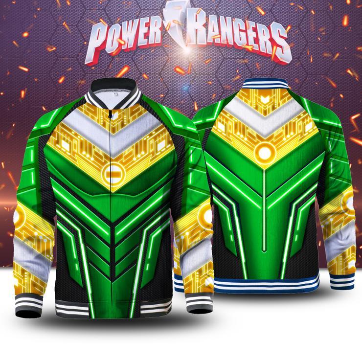 Power Ranger ZEO Cosplay Baseball Jacket S Green Ranger