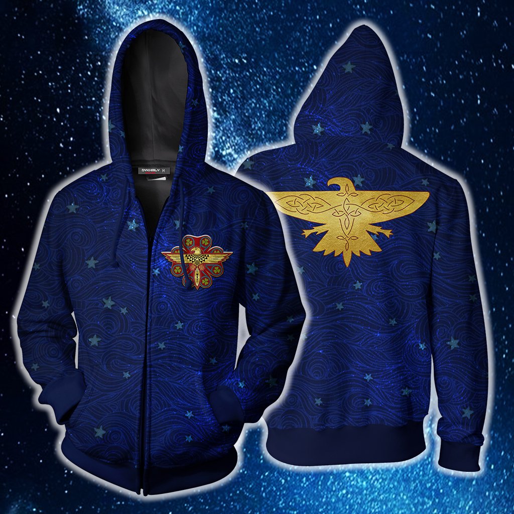 Ilvermorny Thunderbird House Harry Potter Zip Up Hoodie S
