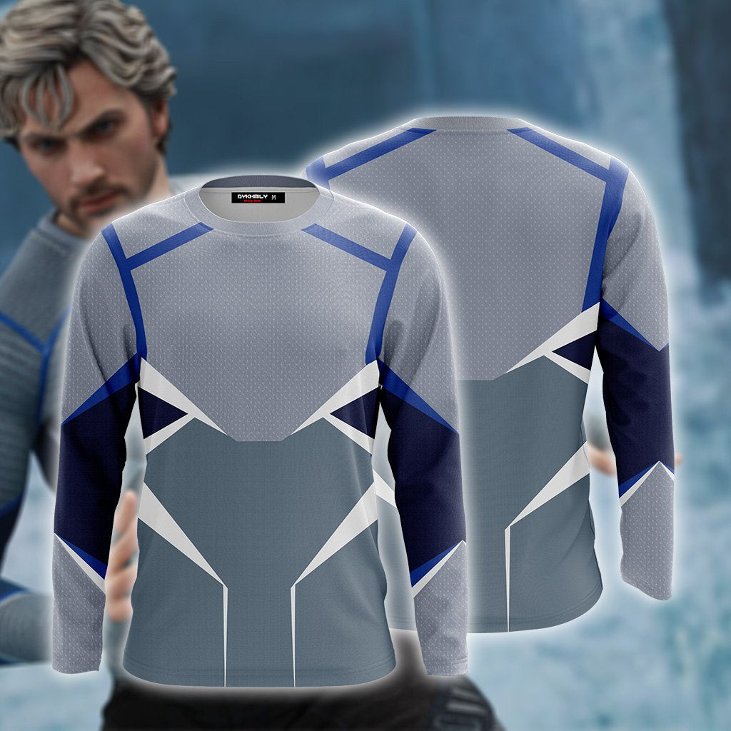 Quicksilver (Pietro Maximoff) Cosplay 3D Long Sleeve Shirt US/EU S (ASIAN L)
