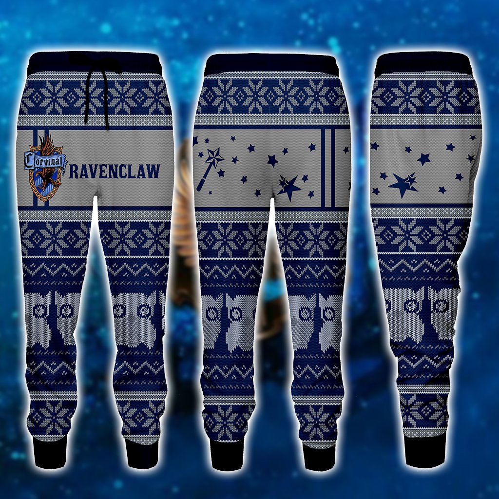 Ravenclaw Harry Potter Ugly Christmas Jogging Pants S