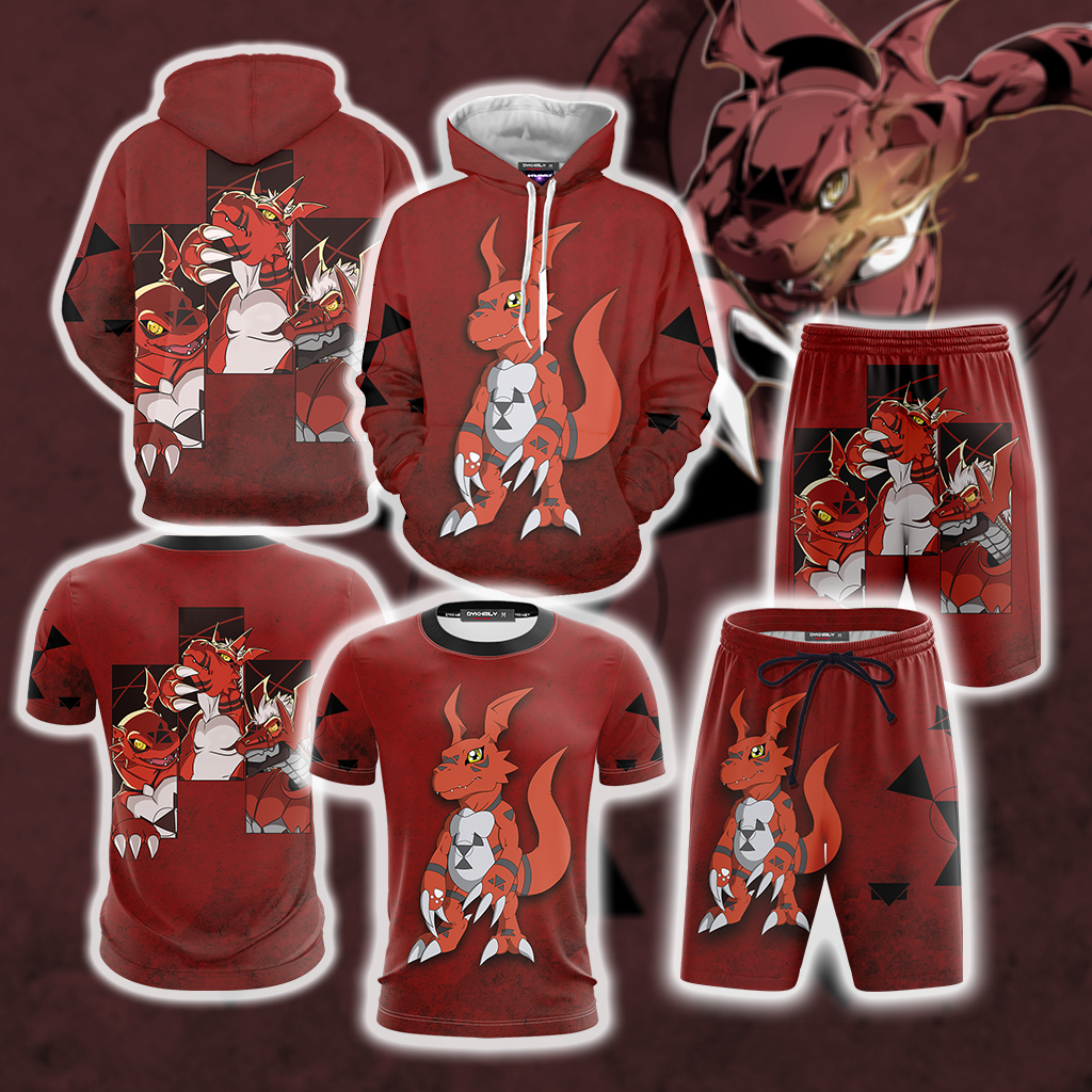 Digimon Guilmon Unisex New 3D Beach Shorts