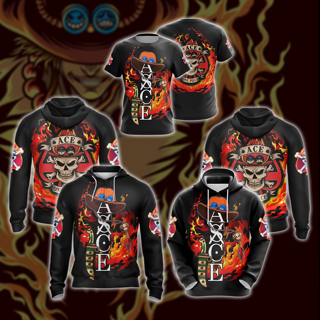 One piece - Portgas D. Ace Unisex 3D T-shirt