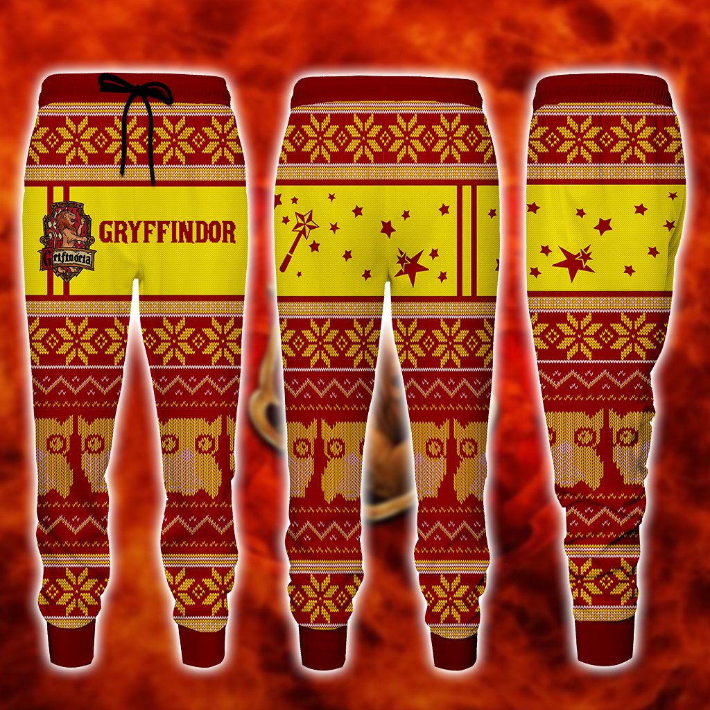 Gryffindor Harry Potter Ugly Christmas Jogging Pants S