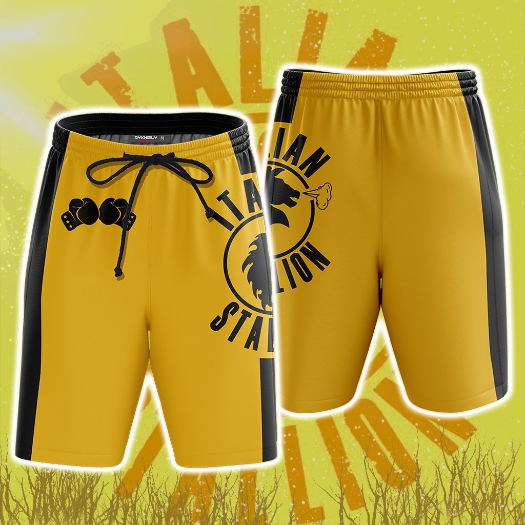 Rocky Balboa Italian Stallion Logo Beach Short S