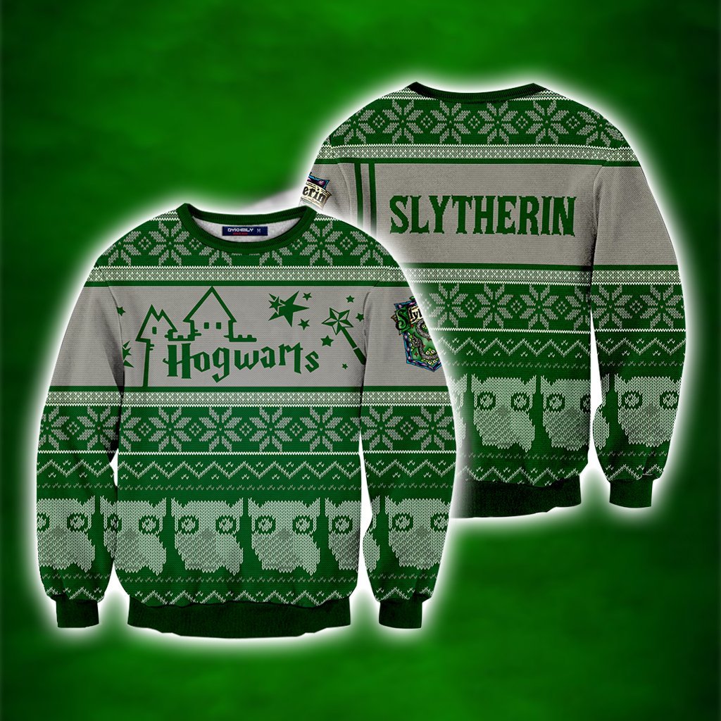 Slytherin Harry Potter Ugly Christmas 3D Sweater S