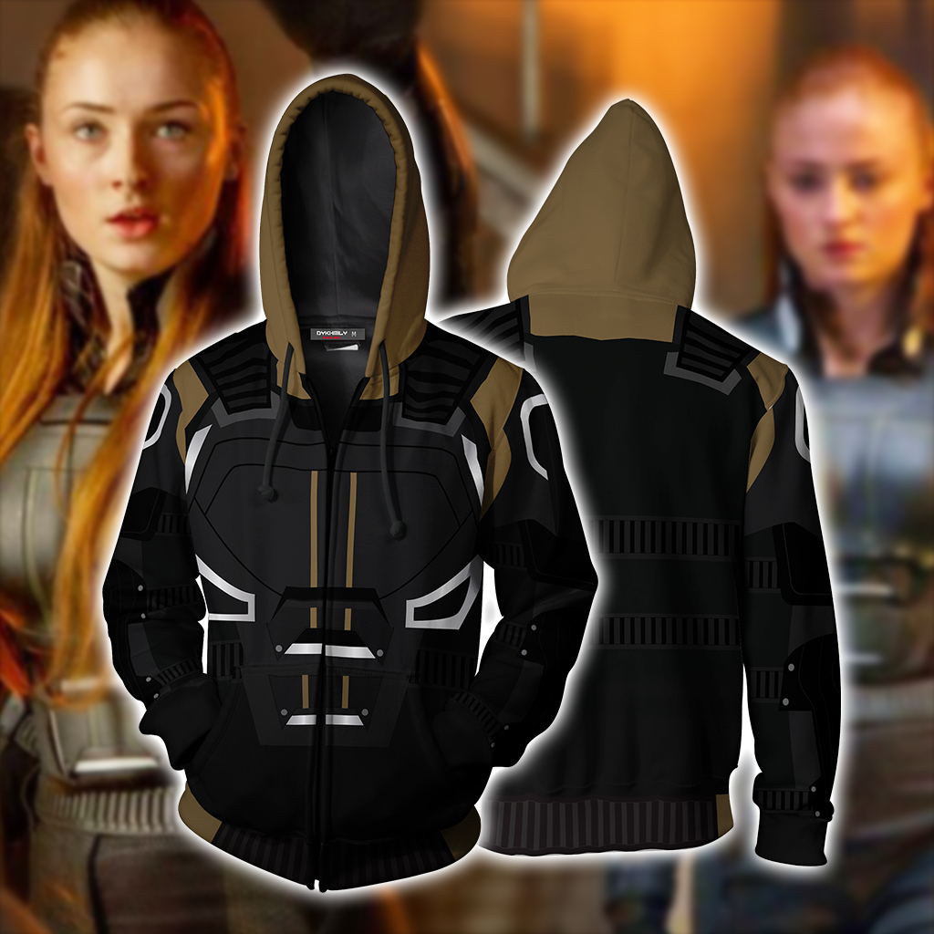 X-men: Dark Phoenix - Jean Grey Cosplay Zip Up Hoodie Jacket XS