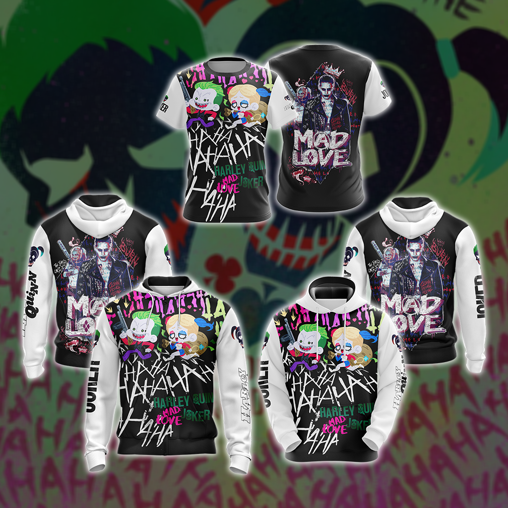 Suicide Squad Harley Quinn And Joker Unisex 3D T-shirt