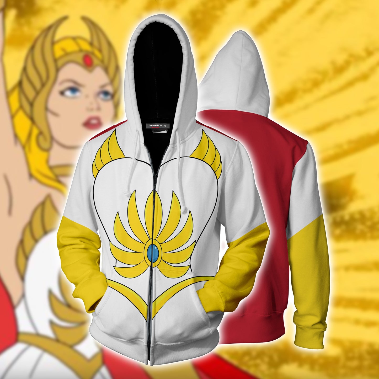 Shera Cosplay Princess Of Power Zip Up Hoodie Jacket XS
