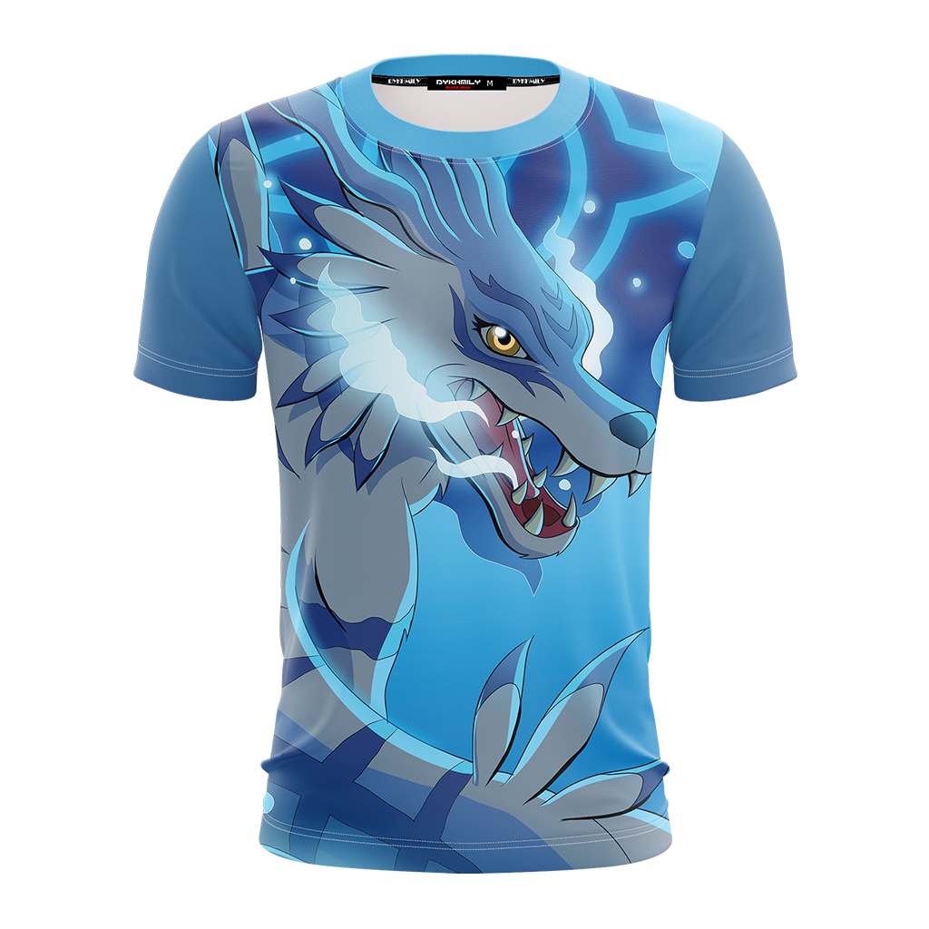 Digimon Garurumon 3D T-shirt Tank Top Hoodie Beach Shorts Joggers