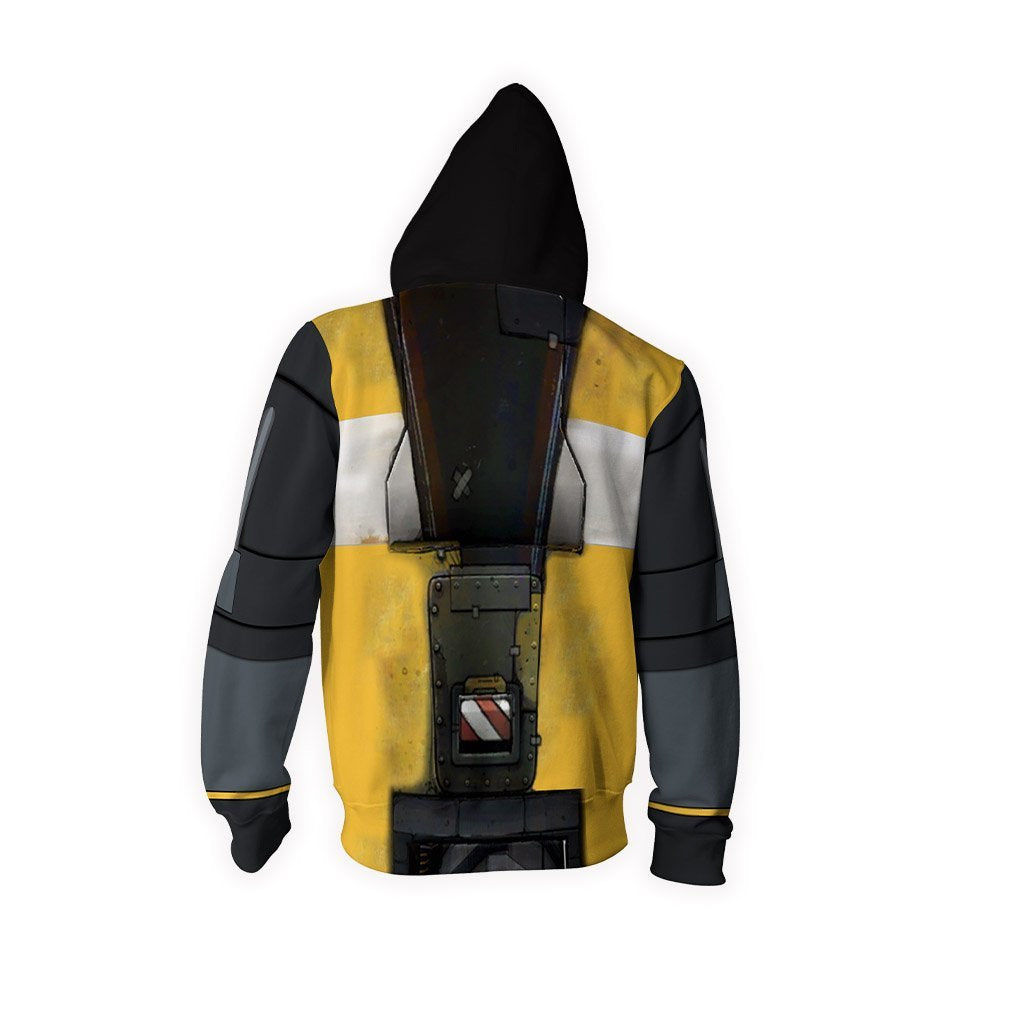 Borderlands Claptrap Cosplay Zip Up Hoodie Jacket