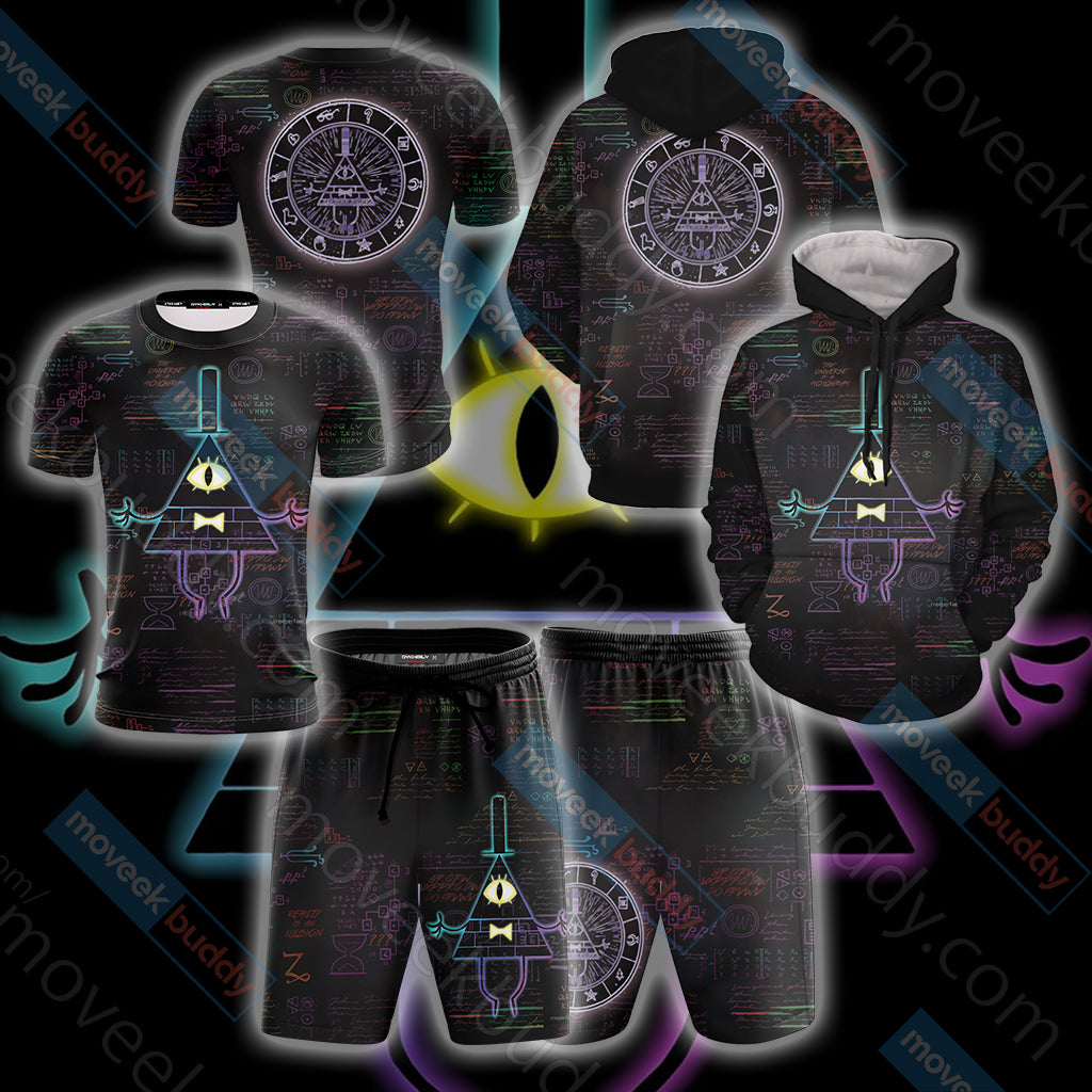 Gravity Falls Bill Cipher Wheel Unisex 3D Beach Shorts