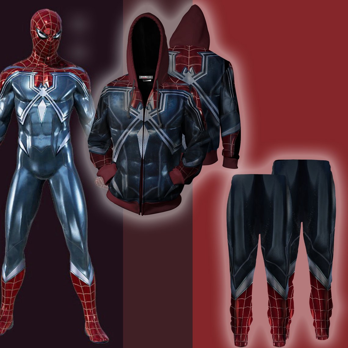 Spider-Man PS4 Spider-Man-DLC Cosplay Zip Up Hoodie Jacket