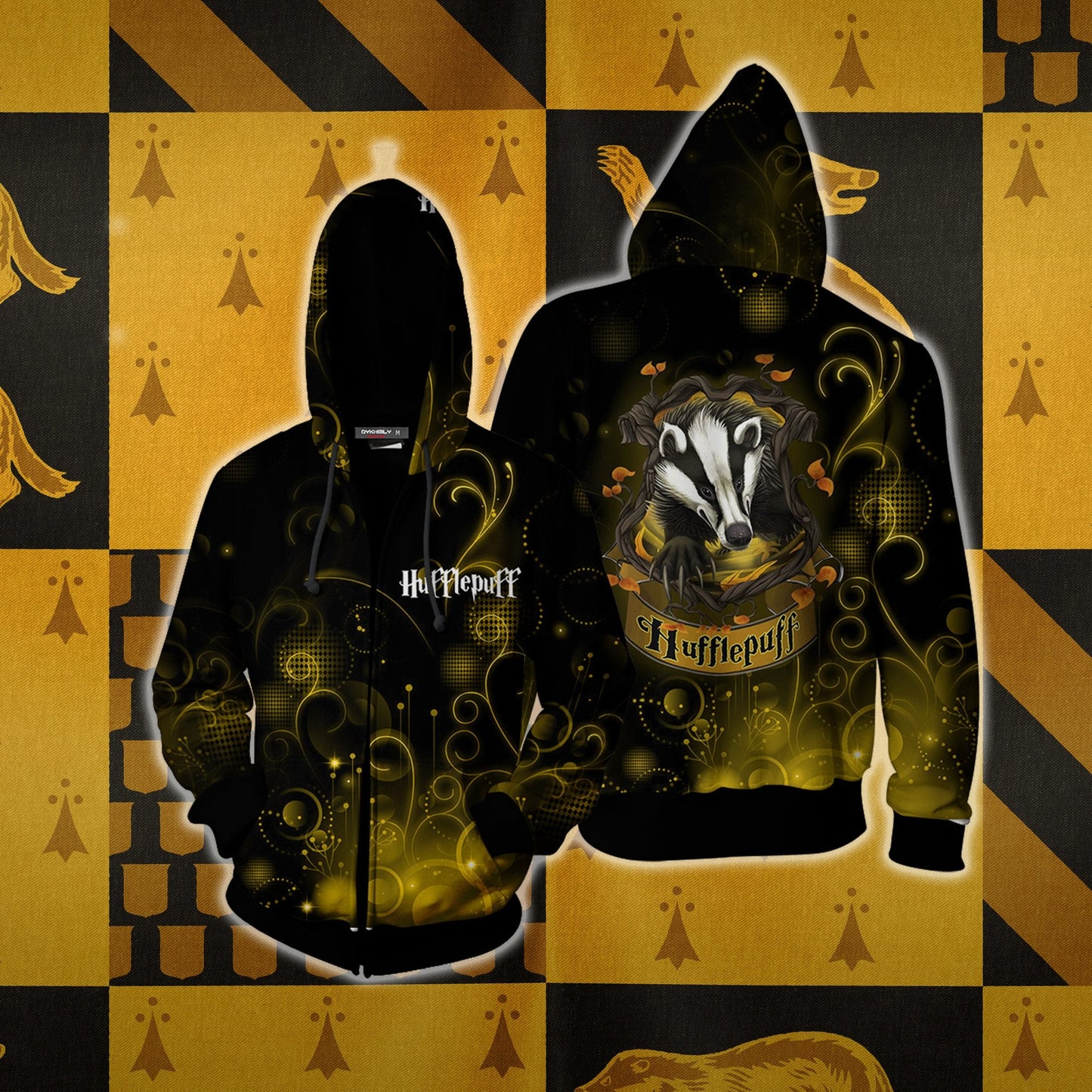 The Just Hufflepuff Harry Potter New Collection Unisex 3D T-shirt Zip Hoodie S