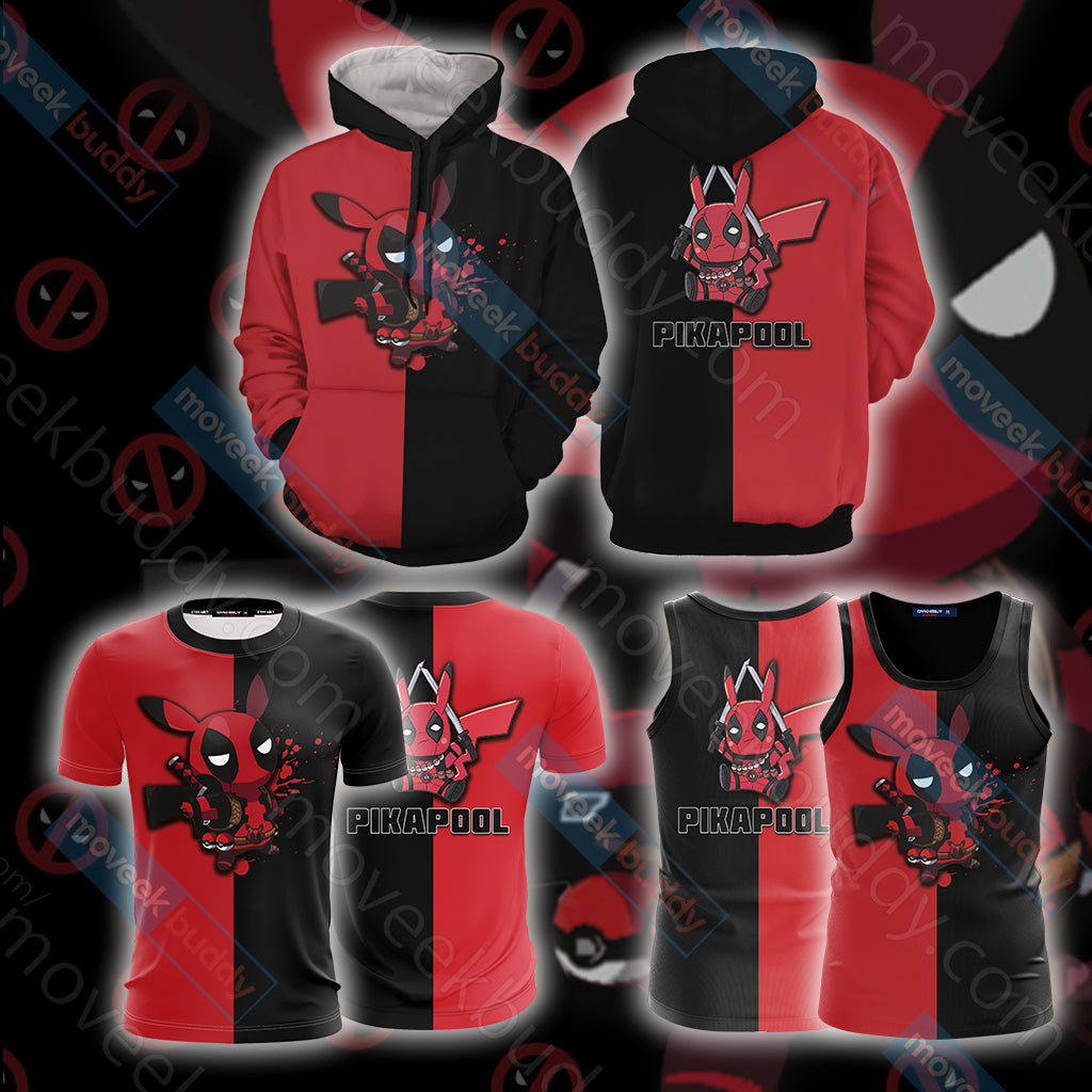 Pikachu And Deadpool Unisex 3D T-shirt