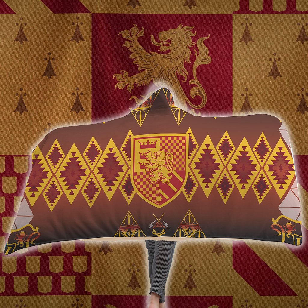 The Brave Gryffindor Harry Potter 3D Hooded Blanket Adult 80"x60"