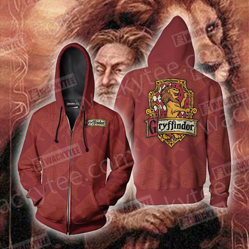 Harry Potter - Brave Like A Gryffindor Zip Up Hoodie S