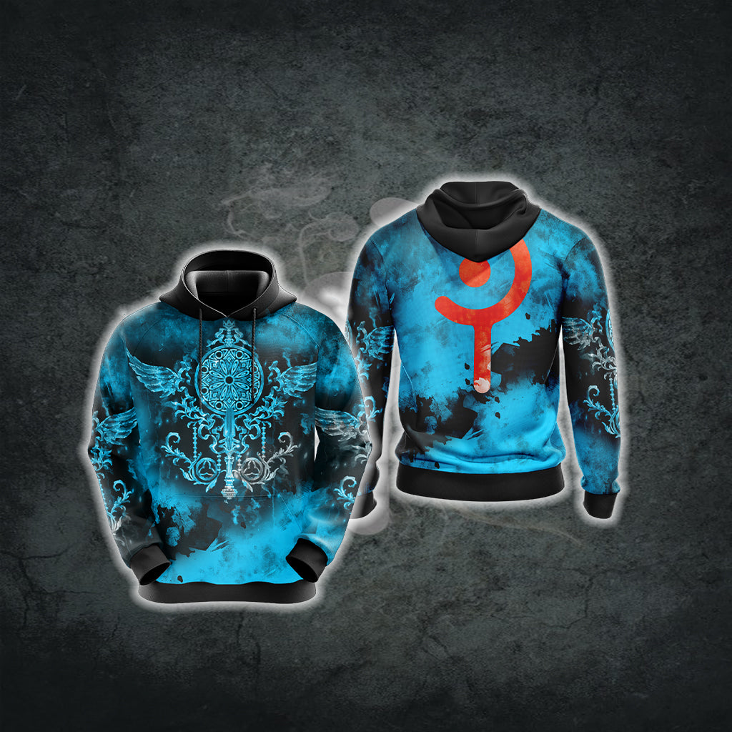 Final Fantasy XIV - Neon Class Emblem Unisex 3D T-shirt Hoodie S