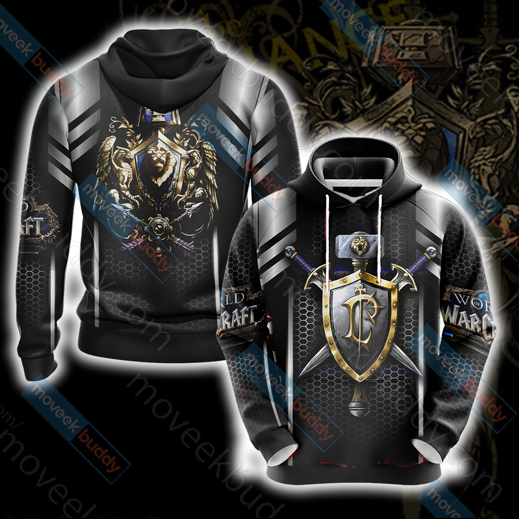 World Of Warcraft - For the Alliance New Look Unisex 3D T-shirt Hoodie S
