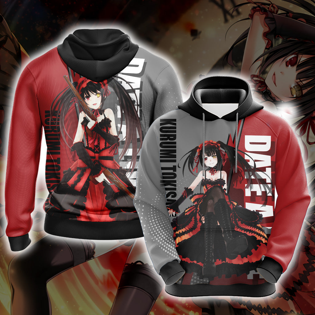 Date A Live - Kurumi Tokisaki 3D T-shirt Zip Hoodie S