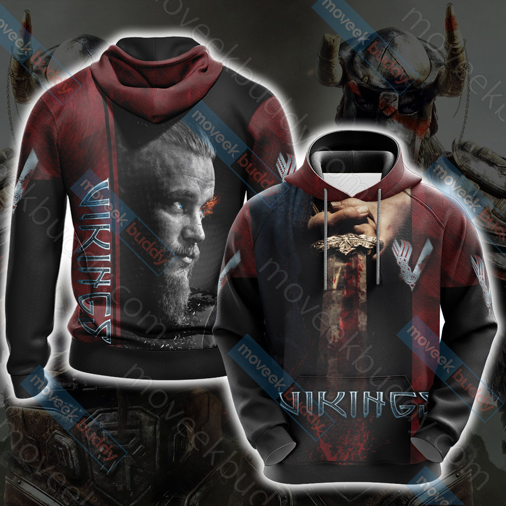 Vikings New Look Unisex 3D T-shirt Hoodie S