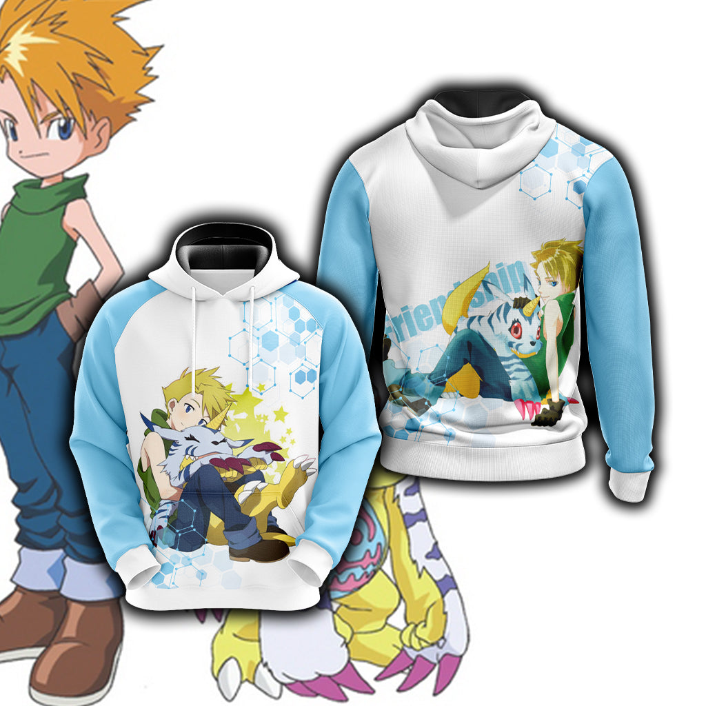 Digimon - Matt Ishida And Garurumon New Unisex 3D T-shirt Hoodie S