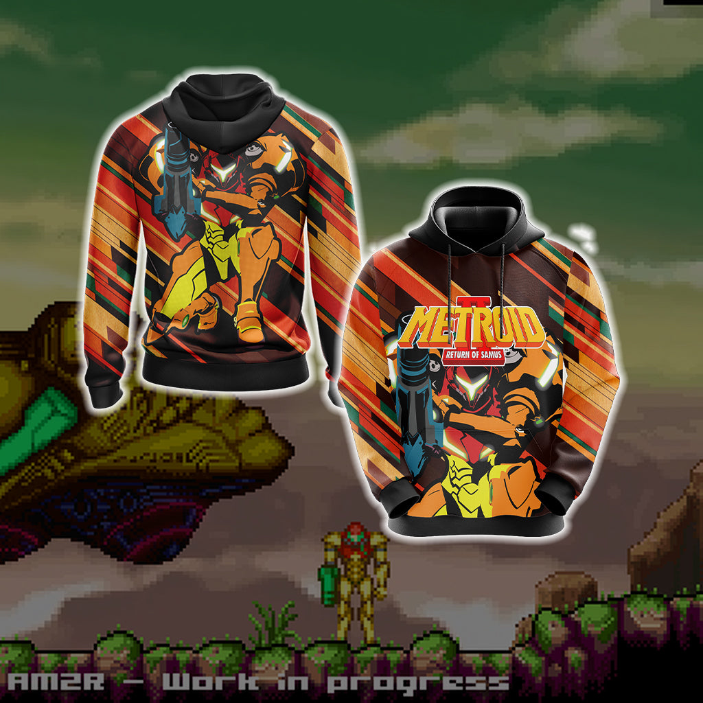 Metroid 2 - Samus Unisex 3D T-shirt Hoodie S