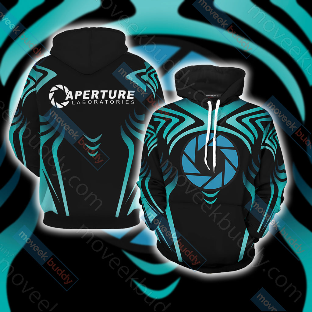Portal 2 - Aperture Lab Logo Unisex 3D T-shirt Hoodie S