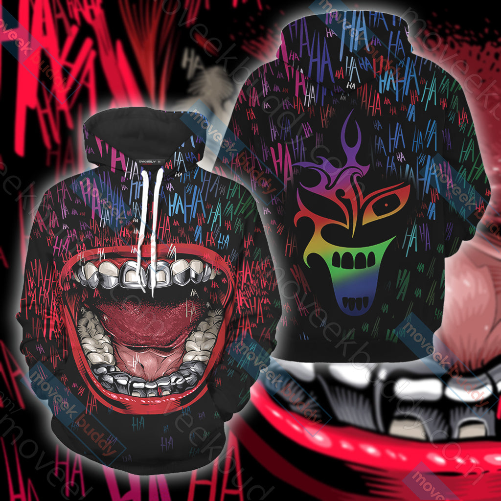 Joker Mouth Unisex 3D T-shirt Hoodie S