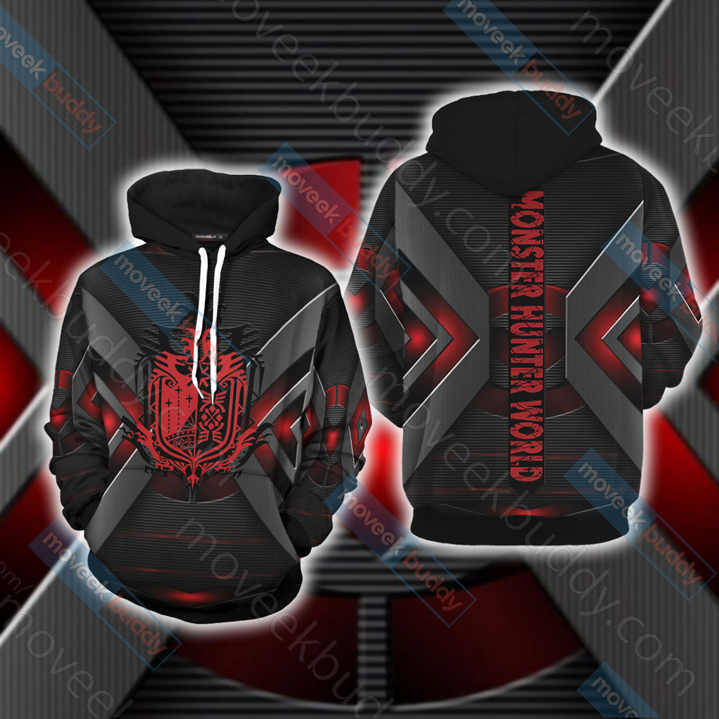 Monster Hunter World - Main Crest Unisex 3D T-shirt Hoodie S