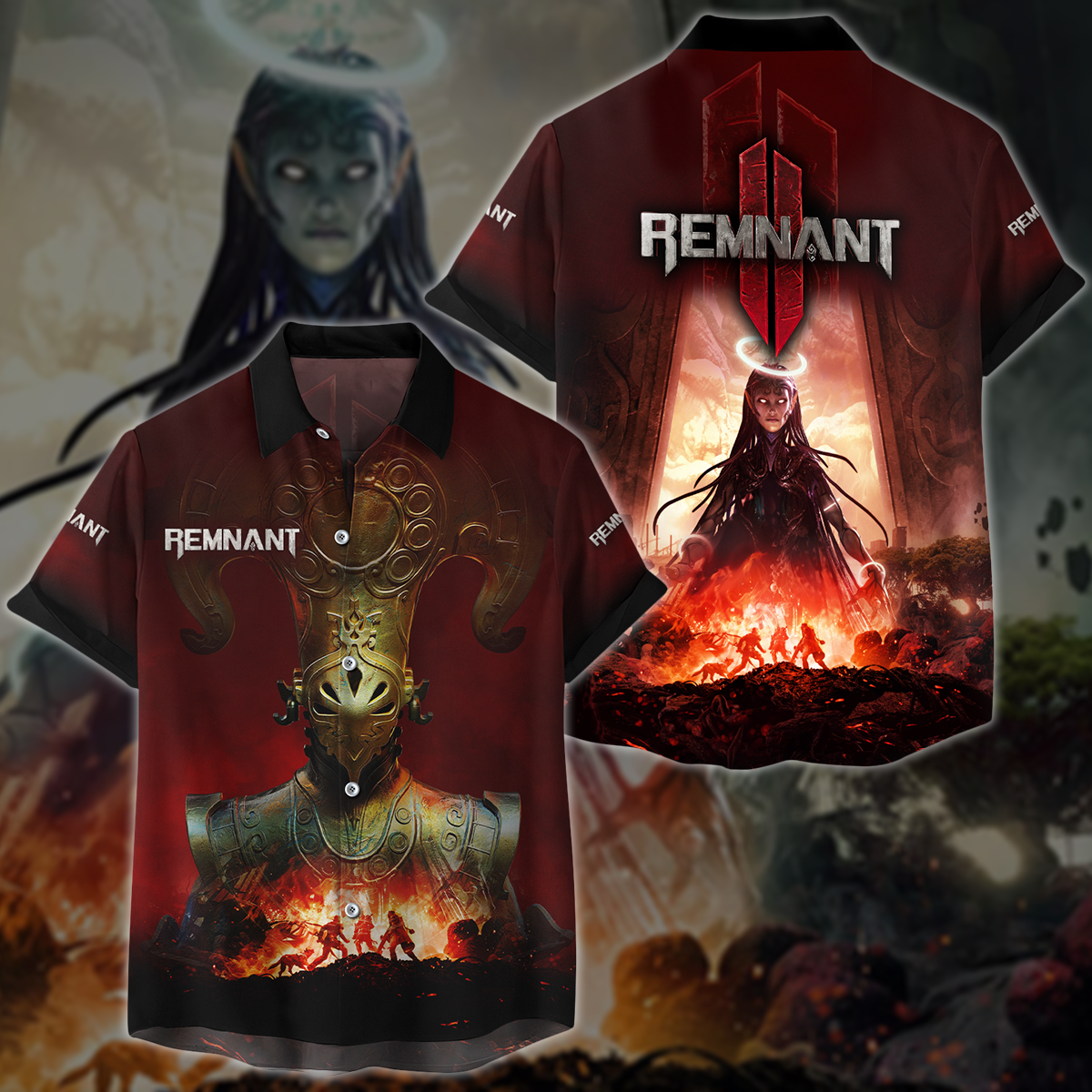 Remnant 2 Video Game All-Over T-shirt Hoodie Tank Top Hawaiian Shirt Beach Shorts Joggers Hawaiian Shirt S