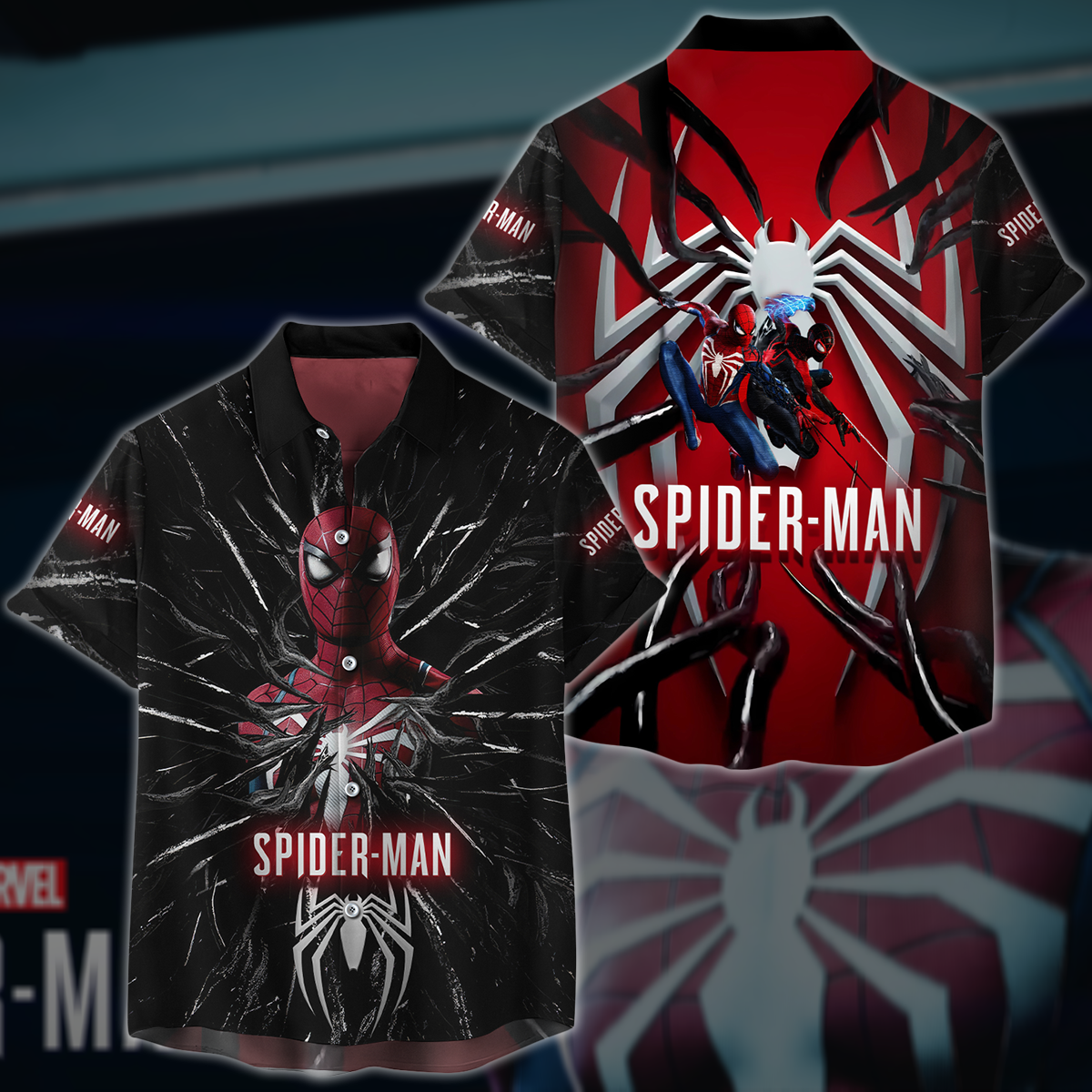 Spider-Man 2 Video Game All Over Printed T-shirt Tank Top Zip Hoodie Pullover Hoodie Hawaiian Shirt Beach Shorts Joggers Hawaiian Shirt S