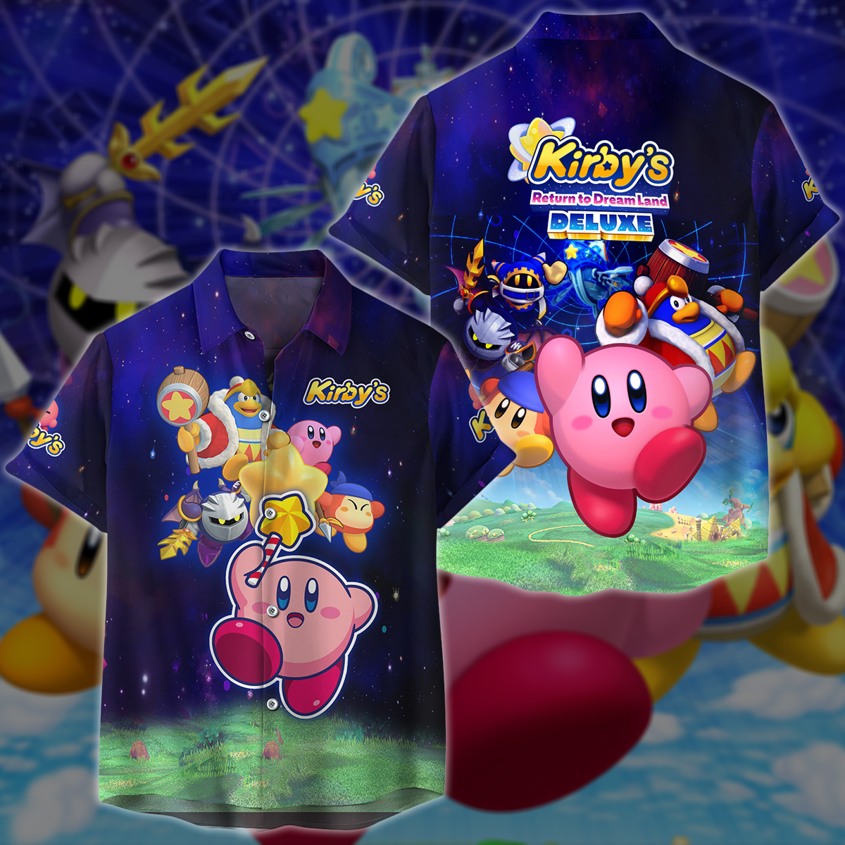 Kirby's Return to Dream Land Deluxe Video Game 3D All Over Printed T-shirt Tank Top Zip Hoodie Pullover Hoodie Hawaiian Shirt Beach Shorts Jogger Hawaiian Shirt S