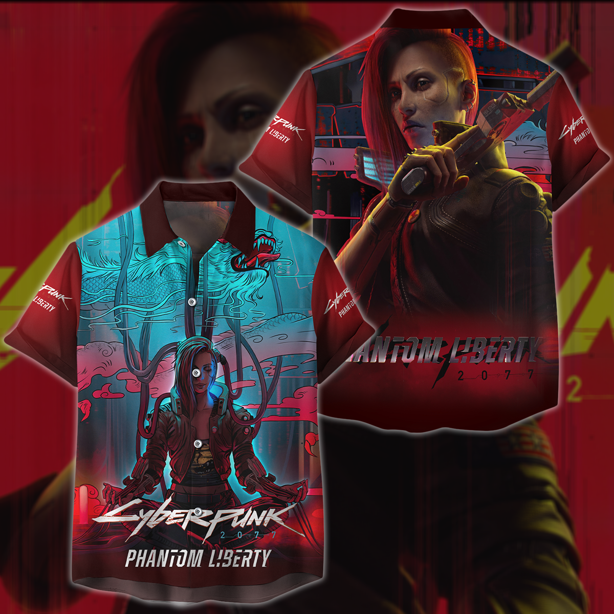 Cyberpunk 2077 2.0 Video Game All Over Printed T-shirt Tank Top Zip Hoodie Pullover Hoodie Hawaiian Shirt Beach Shorts Joggers Hawaiian Shirt S