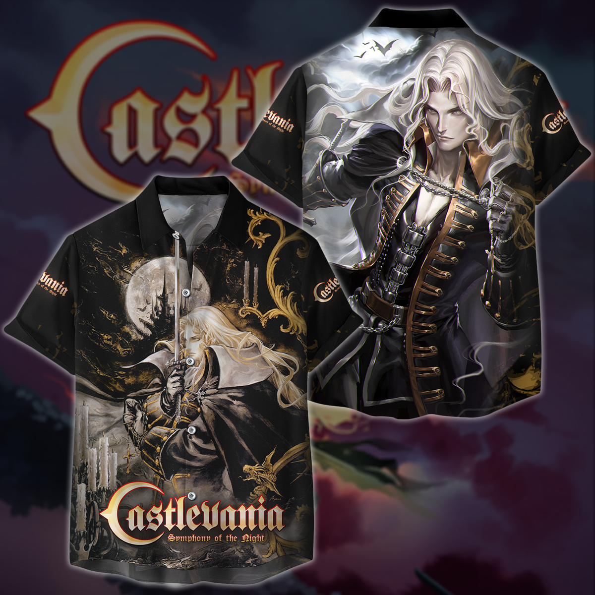 Castlevania: Symphony of the Night Video Game 3D All Over Printed T-shirt Tank Top Zip Hoodie Pullover Hoodie Hawaiian Shirt Beach Shorts Joggers Hawaiian Shirt S