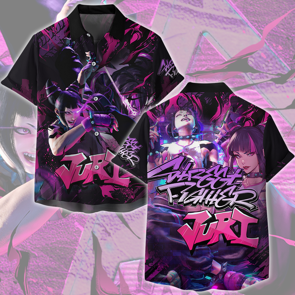 Street Fighter 6 Juri Video Game All Over Printed T-shirt Tank Top Zip Hoodie Pullover Hoodie Hawaiian Shirt Beach Shorts Joggers Hawaiian Shirt S