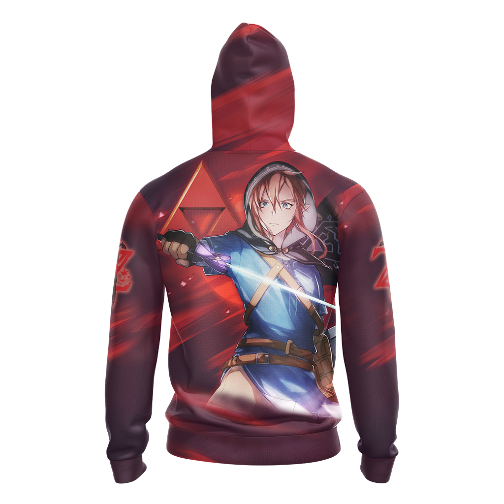 Link The Legend of Zelda All Over Print T-shirt Tank Top Zip Hoodie Pullover Hoodie