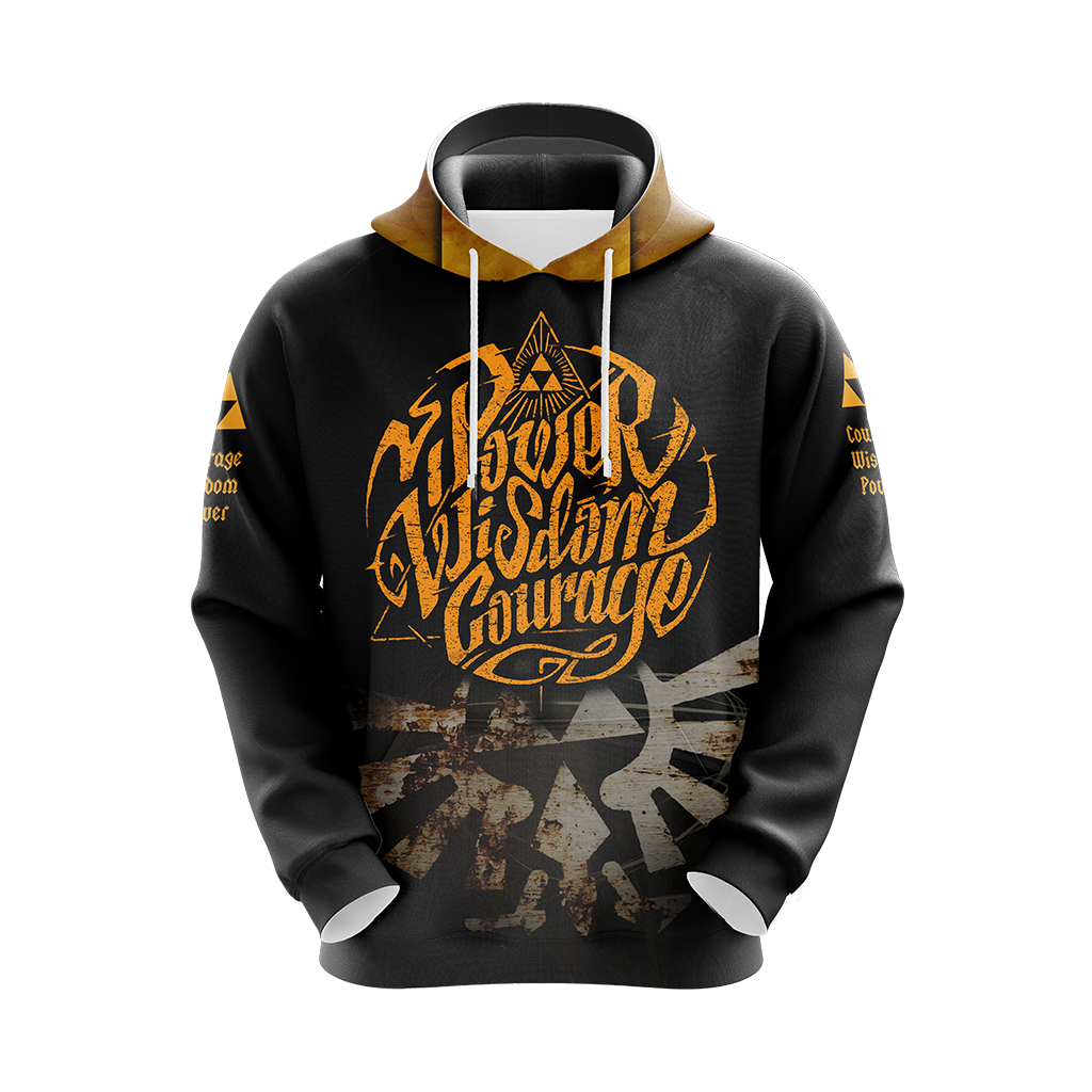 The Legend Of Zelda - Have The Courage To Seek The Wisdom Unisex 3D T-shirt Zip Hoodie Pullover Hoodie