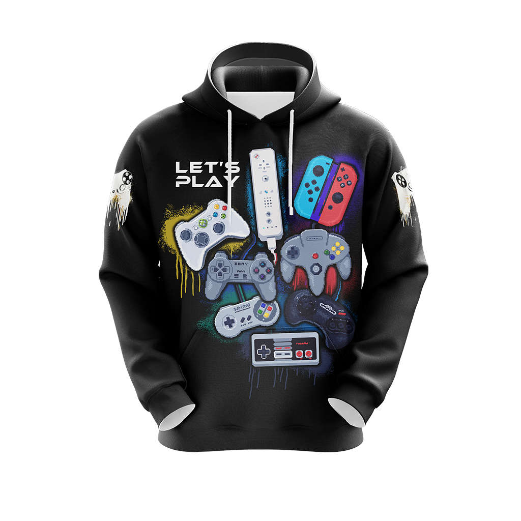 Game Controller Cool Player Unisex 3D T-shirt Zip Hoodie