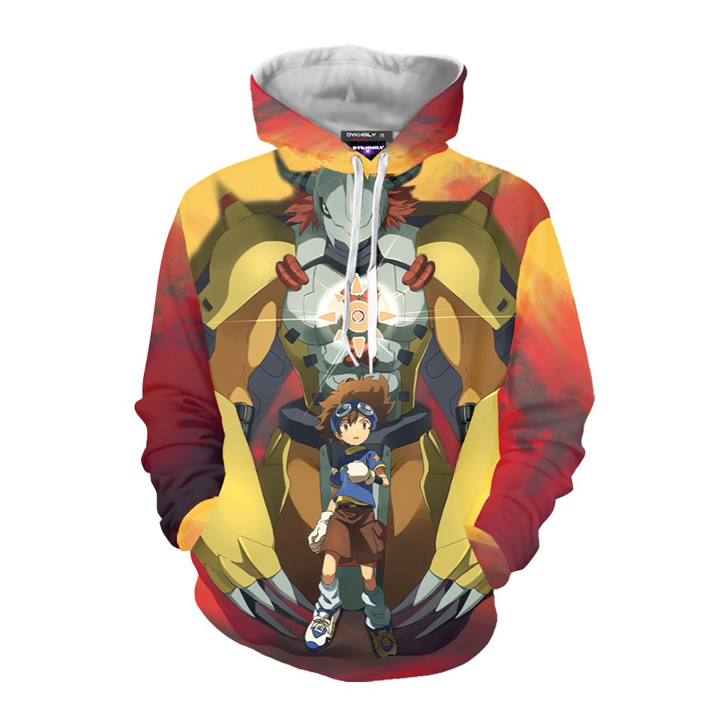 Digimon Greymon And Yagami Taichi New Unisex 3D T-shirt