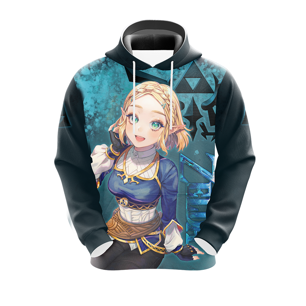 Princess Zelda The Legend of Zelda All Over Print T-shirt Zip Hoodie Pullover Hoodie