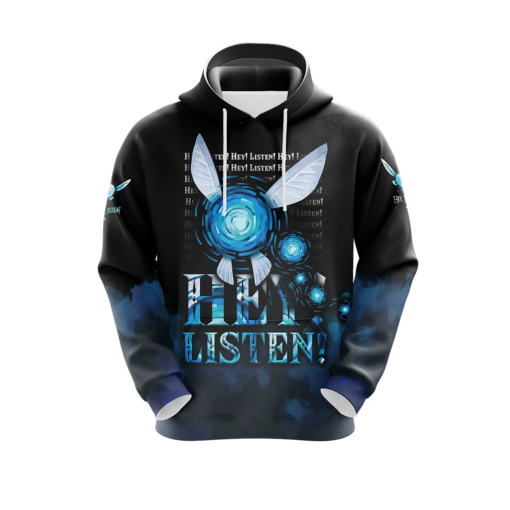 The Legend Of Zelda Navi Fairy Hey Listen Unisex 3D T-shirt Zip Hoodie