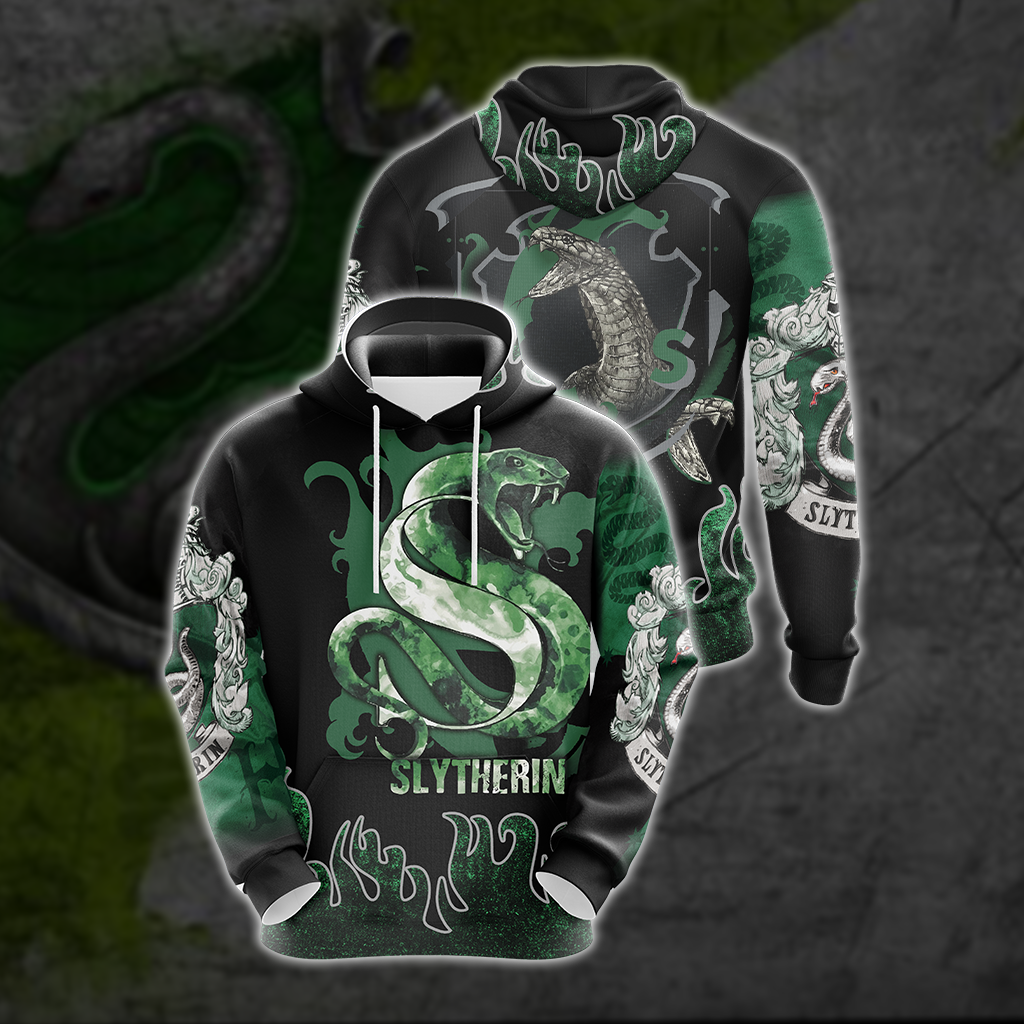 Personalized Harry Potter Hogwarts House Gryffindor Slytherin Ravenclaw Hufflepuff T-shirt Zip Hoodie Pullover Hoodie