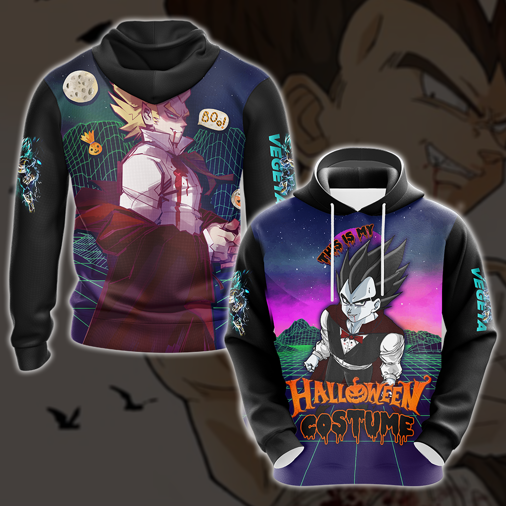 This is my Halloween Costume Vegeta Dragon Ball All Over Print T-shirt Zip Hoodie Pullover Hoodie Hoodie S